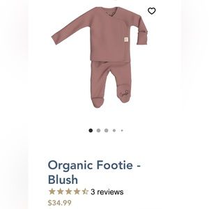 Bonsie Blush Organic Skin to Skin one piece Size 0-3